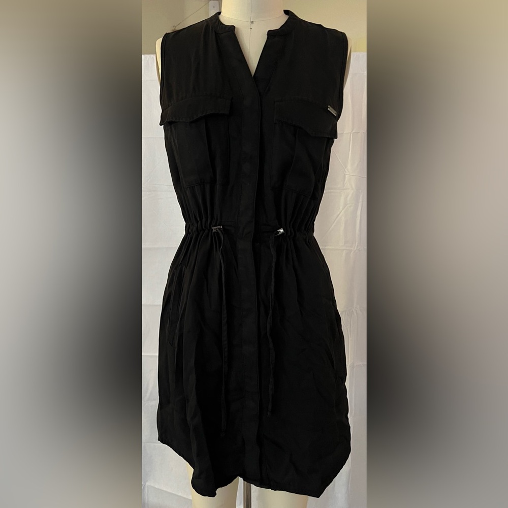 Superdry . XS military type dress. Black .